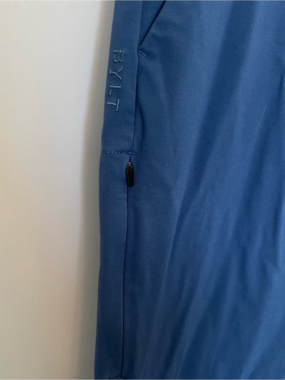 BYLT Premium Basics Everyday Pant 2.0 Slim Fit Flat Front Men Pants 33 Blue/Teal - Picture 4 of 9